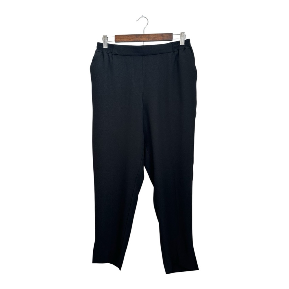 Anthropologie Women's Black Polyester Elastic Waist Ankle Pants Size S